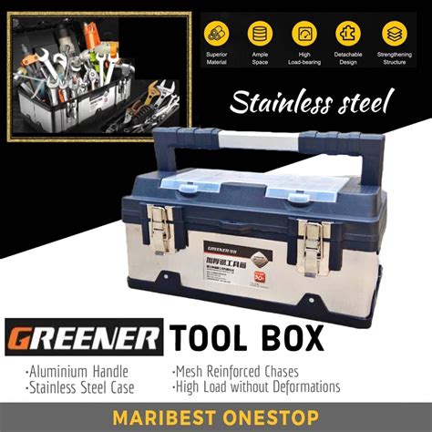 green metal tool box|greener tool box.